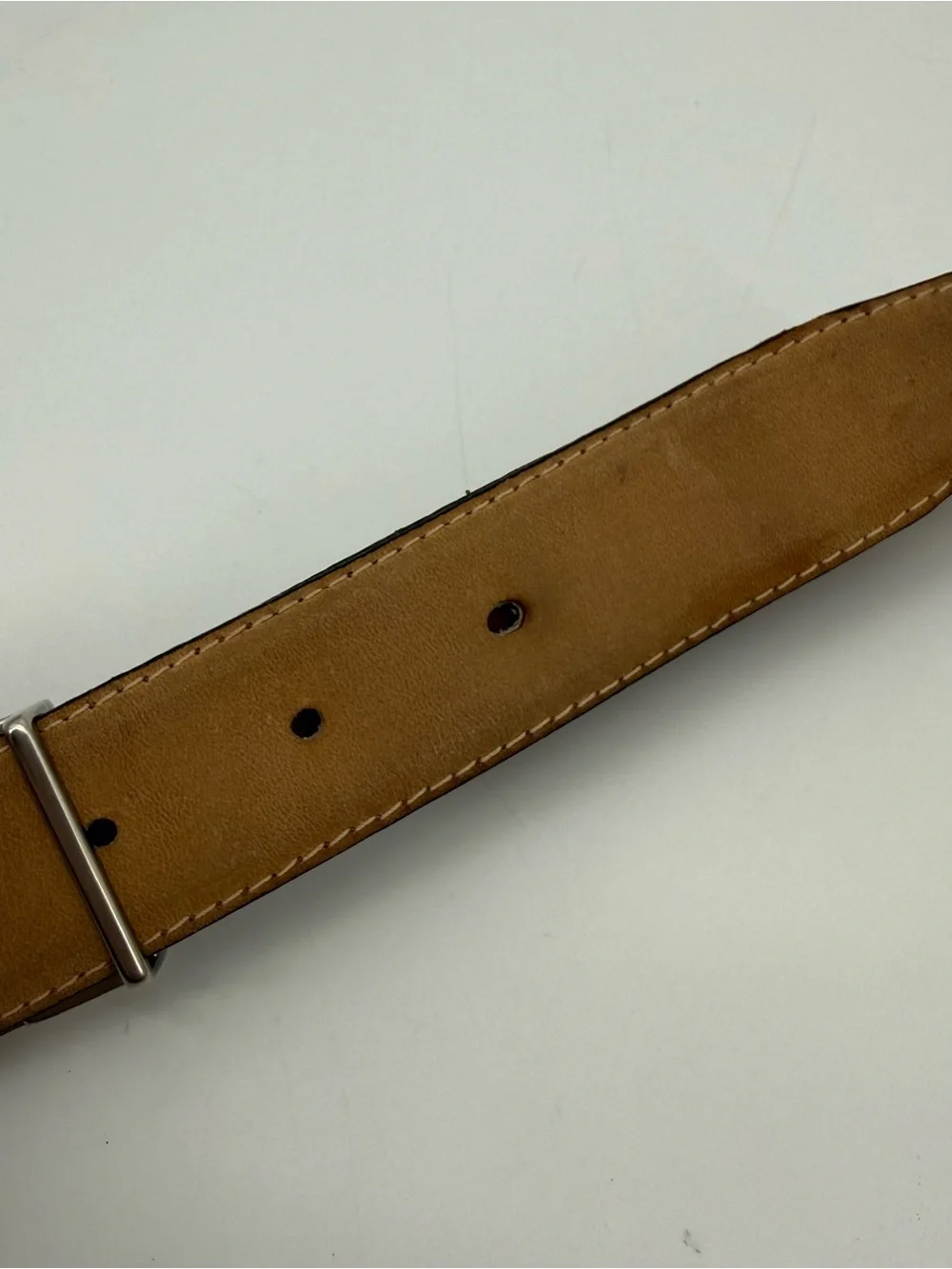 Christopher Roberts Mens Snakeskin Leather Belt Size 38 Silver Tone Hardware Vtg